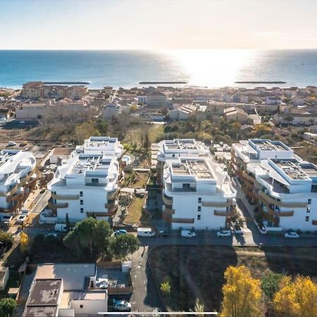 T2 Neuf + Piscine, 5 Mn A Pied Des Plages Sérignan Buitenkant foto